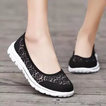 Новые парусиновые туфли для медсестер, однотонные женские туфли на платформе, повседневные туфли, женские туфли на плоской подошве feminino ghn78 35 чёрный