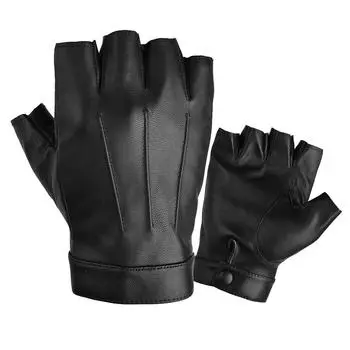 Новые перчатки из искусственной кожи с полупальцами для мужчин и женщин, для занятий спортом на открытом воздухе, езды на велосипеде, набора текста на клавиатуре, мобильных игр, рыбалки, перчатки из тонкого бархата M