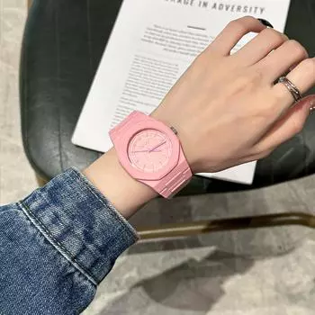 Новые персонализированные модные женские часы с большим циферблатом, милые конфетные цвета, модные часы цвета допамина