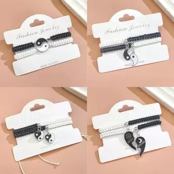 Новые персонализированные регулируемые браслеты для пар Тай Чи ручной работы 1 set