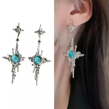 Новые персонализированные серьги-подвески с крестом, элегантные женские серьги изысканного серебряного цвета, высококачественные модные ювелирные изделия, подарок