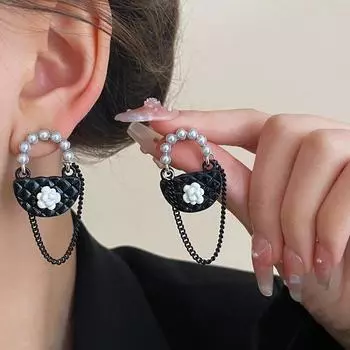 Новые персонализированные серьги с ароматом камелии, геометрические вечерние серьги, женские украшения