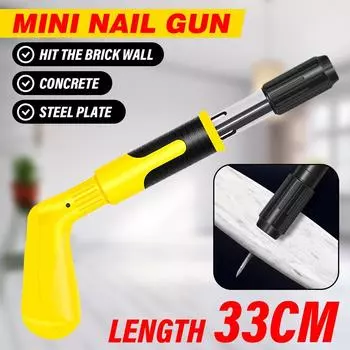 Новые пистолеты для стальных гвоздей Тафтинговый пистолет Инструмент для заклепок Анкер для бетонной стены Устройство для прорезывания проволоки Украшение Пистолет с заклепками Инструменты для фиксации гвоздей на стене 1 * Mini nail gun