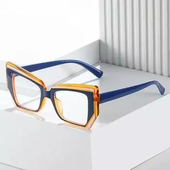 Новые плоские очки для женщин, высококачественные очки с защитой от синего света, ретро-универсальные цветные очки кошачий глаз с плоским светом