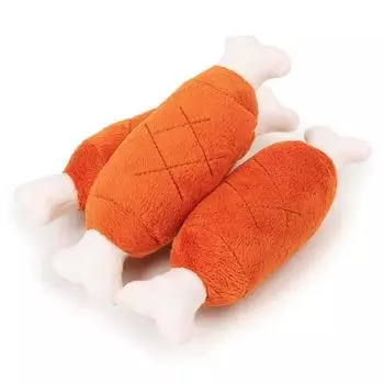 Новые плюшевые игрушки для домашних животных, собак, кошек, флисовых куриных лапок, игрушки для собак, пищащие игрушки со звуком жевания, подходят для маленьких и средних домашних собак, прочные, плюшевые 18x6cm