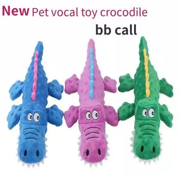 Новые плюшевые игрушки для домашних животных, вокальные крокодиловые зубы, шлифовка зубов, милые мультяшные игрушки для собак, товары для домашних животных L37cm*W19cm*H8cm зелёный