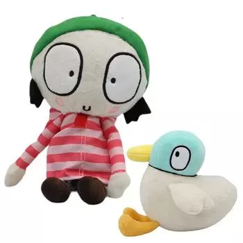Новые плюшевые игрушки «Сара и утка», мягкие игрушки из аниме «Сара и утка», плюшевые подушки, пушистые украшения, праздничные подарки на день рождения белый