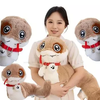 Новые плюшевые куклы-змеи, собаки, ошейник, колокольчик, забавные домашние животные, декор, детская кукла-комфорт, супер мягкая мультяшная кукла для девочек, подарки на день рождения, Рождество about 20cm