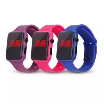 Новые подарки часы аксессуары для одежды часы для детей цифровые модные электронные детские спортивные водонепроницаемые светодиодные часы королевский синий