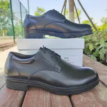 новые подходящие кожаные туфли кожаные туфли новые комплексные шесть министерств и комиссий мужские и женские одинарные кожаные туфли низкие на шнуровке 35 чёрный