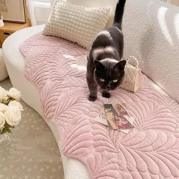Новые подушки для дивана из розового молочного бархата, нескользящие чехлы для дивана, осенние и зимние плюшевые чехлы, ретро-полотенце для дивана 70*150cm