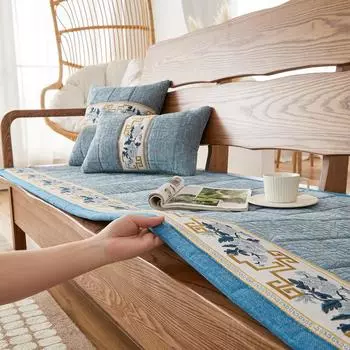 Новые подушки для сидений в китайском стиле, синель, твердая древесина, красное дерево, диванная подушка, противоскользящая ткань, бытовая подушка, утолщенная универсальная подушка для четырех сезонов 50*50cm