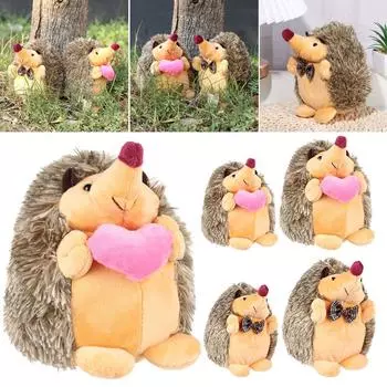 Новые подушки на день рождения, подарки, мягкие хлопковые куклы, ежики, парные куклы, мягкие игрушки для животных 17cm-Hedgehog Bow