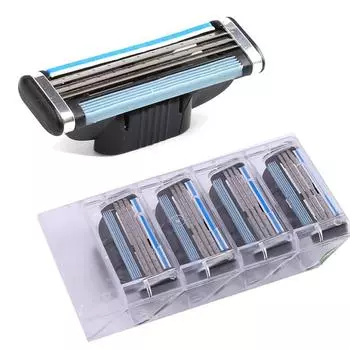 Новые полезные 4 шт., лезвия для бритвы для мужчин, сменные лезвия для картриджей 4pcs