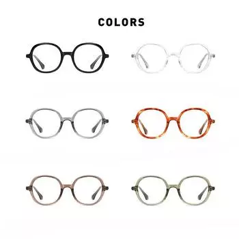 Новые полнокадровые очки TR90, японская пластинчатая булавка, круглые очки в стиле ретро, толстая кайма, синее плоское зеркало