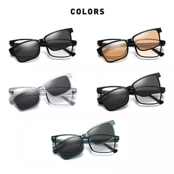 Новые поляризационные мужские и женские солнцезащитные очки «два в одном» Ins Wind Sunglasses TR Small Box Магнитные солнцезащитные очки