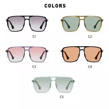 Новые поляризованные солнцезащитные очки, модные солнцезащитные очки с двойным лучом Tr, одинаковые мужские и женские солнцезащитные очки в большой оправе