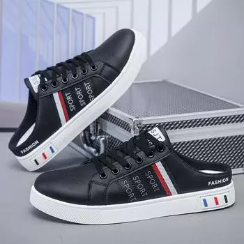 Новые полукеды мужские модные повседневные туфли мужские дышащие белые легкие спортивные туфли для улицы без застежек прогулочные тапочки 39