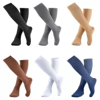 Новые популярные 1 пара носков унисекс, чулки с варикозным расширением вен, женские компрессионные чулки для мужчин S/M белый