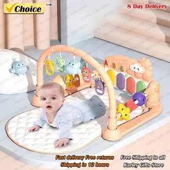 Новые популярные детские игрушки музыкальное педальное пианино для детей от 0 до 1 года пианино для новорожденных игровой коврик подарок на Хэллоуин, Рождество Товары для матери и ребенка