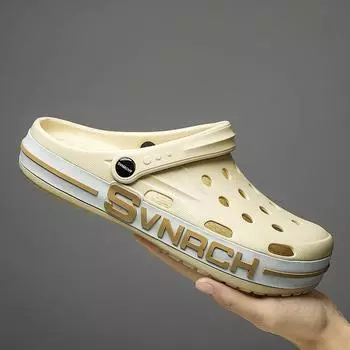 Новые популярные модные туфли на платформе с отверстиями, пляжные тапочки 39 белый