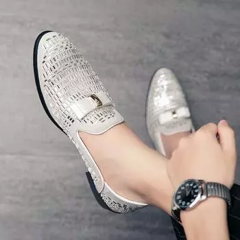 Новые популярные мужские повседневные кожаные туфли больших размеров, модные низкие мужские туфли, мужские повседневные деловые кожаные туфли 38 бежевый