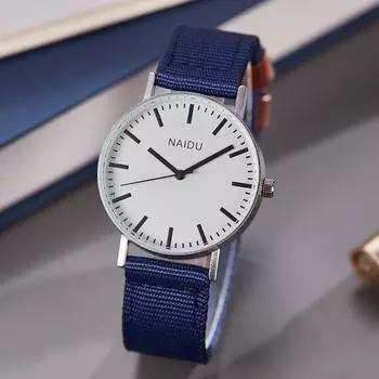 Новые популярные простые часы для мальчиков и девочек с холщовым ремешком, японские и корейские модные трендовые студенческие часы с ремешком из лесной ткани