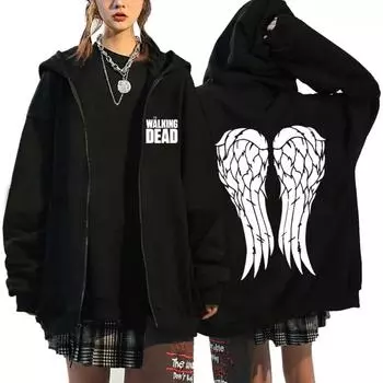 Новые популярные толстовки с принтом ТВ, модные толстовки на молнии для мужчин и женщин, толстовки в стиле Харадзюку, куртки в стиле хип-хоп, верхняя одежда S