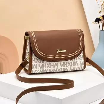 Новые популярные женские маленькие квадратные сумки, модная универсальная женская сумка для шоппинга через плечо, качественная кожаная повседневная сумка на плечо