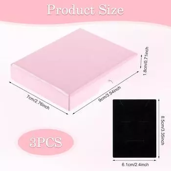 Новые Портативные 3 шт Розовые Мини Подарки Ювелирные Подарочные Коробки с Крышками