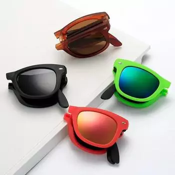 Новые портативные складные солнцезащитные очки для мужчин и женщин, для вождения, путешествий, отпуска, пляжа, для женщин, защита от синего света, защита от ультрафиолета UV400 зелёный