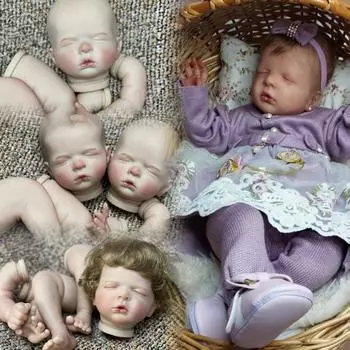 Новые поступления, 18-дюймовые реалистичные раскрашенные наборы кукол Reborn ручной работы, нужно собрать самостоятельно Painted Bald