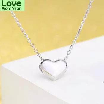 Новые поступления 925 пробы стерлингового серебра сердечки ожерелья для женщин свадебные украшения длинные ожерелья ювелирные изделия