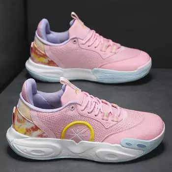 Новые поступления баскетбольные кроссовки мужские дышащие уличные спортивная обувь тренажерный зал спортивные дизайнерские кроссовки женские Tenis Masculino 36 розовый