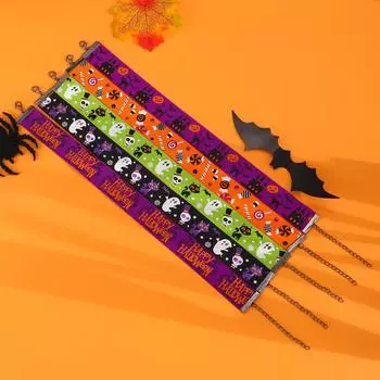 Новые поступления Хэллоуин Призрак Черный Кот Череп Милый Мультфильм Лента Ткань Печатные Ожерелья Подвеска 1 pcs