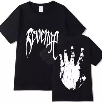 Новые поступления, летняя крутая футболка унисекс, футболка с принтом мести, женская футболка унисекс, REVENGE Sad Rapper, футболки в стиле хип-хоп Swag, хлопковая футболка, топ 2XL
