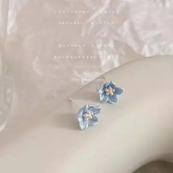 Корейская серия Light Luxury Niche Advanced Feeling Camellia Flower Серьги для женщин 1 pair