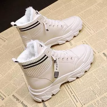 Новые поступления Мягкие ботинки Женская обувь Женские ботинки Модные круглые ботильоны из искусственной кожи 2024 Зимние эластичные черные ботинки Удобные ботинки 35