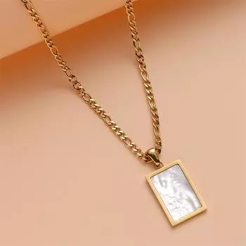 Новые поступления Осень/Зима Seiko инкрустированное ожерелье из титановой стали с гальваническим покрытием инкрустированное золотом цепочка для свитера