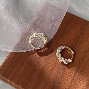 Новые поступления Уникальный индивидуальный дизайн Позолоченные серьги для женщин 1 pair