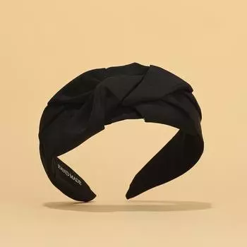 Новые повязки на голову с узлом для женщин, головной убор для девочек, винтажные тканевые широкие повязки для волос, мягкий обруч для волос, аксессуары для волос, головной убор