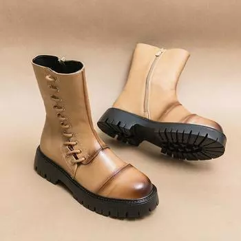 Новые повседневные ботинки челси для мужчин, толстые ботинки без застежек на щиколотку, деловые мужские ботильоны, модные роскошные дизайнерские женские короткие ботинки на молнии 37 чёрный