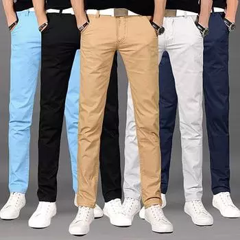 Новые повседневные брюки Four Seasons для мужчин, прямые облегающие деловые брюки, свободные брюки 28
