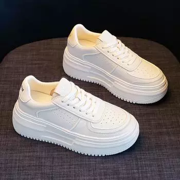 Новые повседневные дышащие/удобные студенческие спортивные кроссовки на толстой подошве для весенне-осенней моды для ходьбы для женщин 36