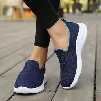 Новые повседневные и модные женские туфли с дышащей плоской подошвой Fly Woven Travel Shoes для женщин, для занятий спортом на открытом воздухе 35 чёрный