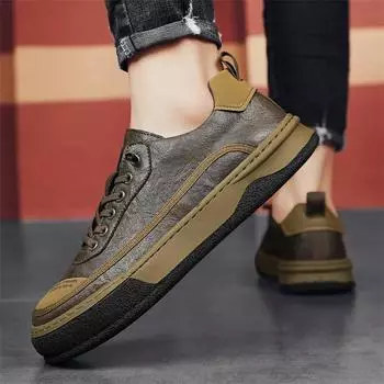 Новые повседневные кожаные мужские туфли 2024 года, роскошные удобные спортивные туфли, уличные кроссовки, модные нескользящие туфли для вождения, дизайнерские мокасины 39 чёрный