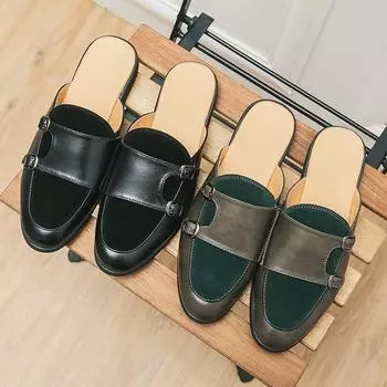 Новые повседневные кожаные туфли для мужчин, летние лоферы без шнуровки, мужские кожаные туфли в британском стиле, мужские удобные лоферы на плоской подошве, мужские хорошее качество 38 чёрный