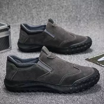 Новые повседневные рабочие туфли с мягким верхом и ленивыми ботинками 2024 года, бестселлер, роскошная мужская обувь для общения, популярная обувь, кроссовки для бега 39 чёрный