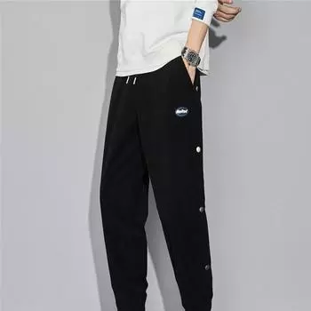 Новые повседневные спортивные брюки, мужские повседневные спортивные брюки, свободные брюки 2XL чёрный