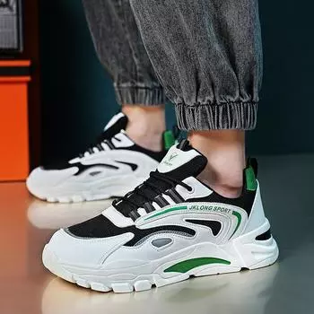 Новые повседневные спортивные кроссовки с мягкой подошвой EVA на шнуровке, мужские, сетчатые, дышащие, нескользящие, трендовые, студенческие, легкие кроссовки 36